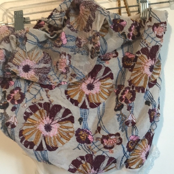 Free People Floral One-Shoulder Bodysuit - Purple and Gold - Picture 4 of 9